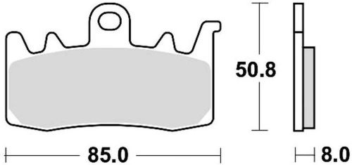 Brzdové doštičky, BRAKING (sinterová zmes CM55) 2 ks v balení M501-238