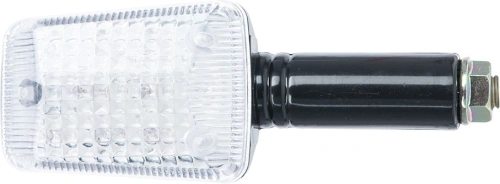 Blinker LED hranatý dlhý, OXFORD (číre sklíčko, čierny plášť, pár) M010-061