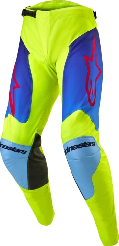 Kalhoty RACER HOEN, ALPINESTARS (žlutá fluo/modrá/červená) 2024