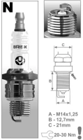 Zapaľovacia sviečka N11S rad Silver Racing, BRISK - Česká Republika M231-062