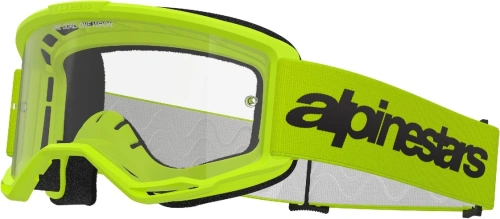 Brýle VISION 3 WORDMARK, ALPINESTARS (žlutá fluo, čiré plexi) 2025