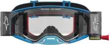 Brýle SUPERTECH FIRMA ROLL-OFF WIDE VISION, ALPINESTARS (modrá/stříbrná, čiré plexi a roll-off systém) 2027 (2)