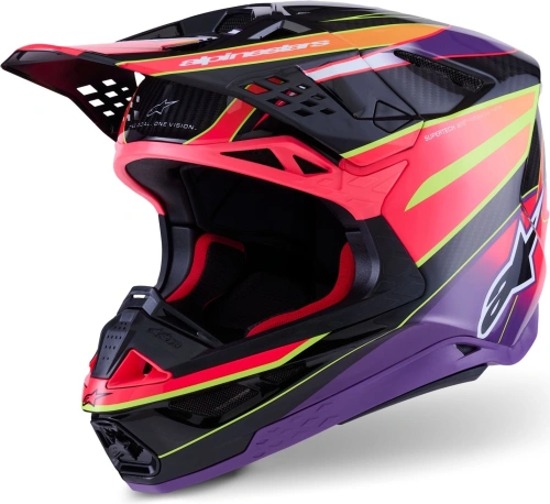 Přilba SUPERTECH S-M10 ERA, ALPINESTARS (růžová/fialová/žlutá fluo) 2026
