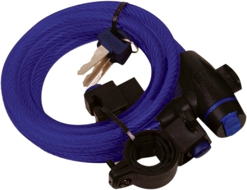 Káblový zámok Oxford OF245 Cable Lock, dĺžka 1,8m x 12mm - modrá