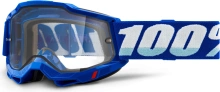 Accura 2 100% - USA, Enduro Moto okuliare modré - číre Dual plexi