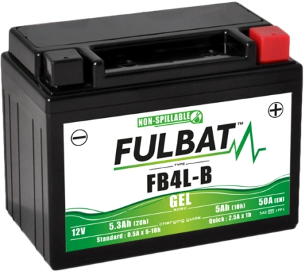 Gélová batéria FULBAT FB4L-B GEL (High Capacity) (YB4L-B GEL) 550916
