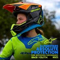 Přilba S-M3 WURX, ALPINESTARS, dětská (černá/žlutá fluo/modrá/červená) 2025 (8)