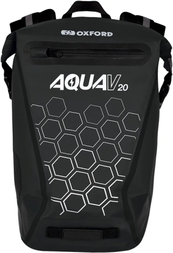 Vodotesný batoh AQUA V20, OXFORD (čierna, objem 20 L)
