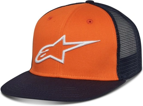 Šiltovka CORP TRUCKER HAT, ALPINESTARS (oranžová/modrá)