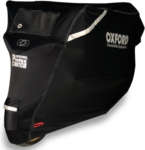 Plachta na motorku Protex Stretch Outdoor s klimatickou membránou, OXFORD - Anglicko (čierna)