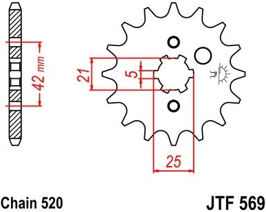 Reťazové koliesko JTF 569-18 18 zubov, 520