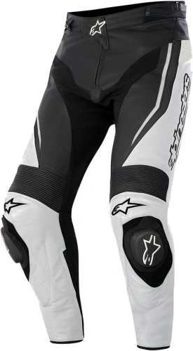 Textilné nohavice na motorku ALPINESTARS Track 2016 - biele / čierne - XXL (56)