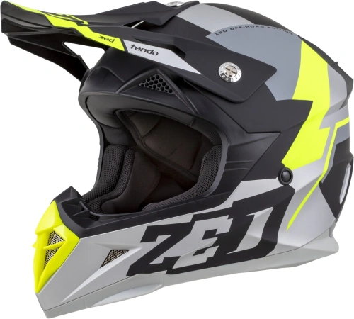 Přilba X1.9D TENDO, ZED, dětská (černá matná/tmavě šedá/světle šedá/žlutá fluo) 2026