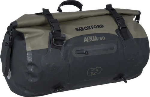 Vodotesný vak Aqua T-50 Roll Bag, OXFORD (khaki / čierny, objem 50 l)