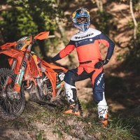 Kalhoty PRO-DURA, ALPINESTARS (modrá/oranžová/bílá) 2025 (2)