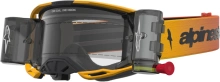 Brýle VISION 8 AMBER ROLL-OFF WIDE VISION, ALPINESTARS (žlutá fluo/červená/černá, čiré plexi a roll-off systém) 2027