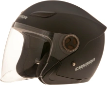Otvorená prilba na motorku Cassida Reflex s dlhým plexi - čierna matná - XS (1)