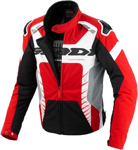 Pánska športovo strihaná motocyklová bunda SPIDI Warrior Tex - červená - S (48)