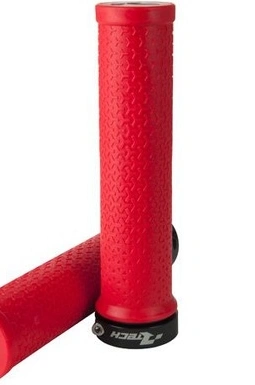 Gripy lock-on R20, RTECH (neón červené, 1 pár)