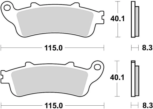 Brzdové doštičky, BRAKING (semi-metalická zmes SM1) 2 ks v balení M501-158