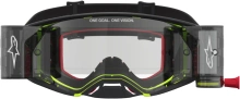 Brýle SUPERTECH FIRMA ROLL-OFF WIDE VISION, ALPINESTARS (černá/žlutá fluo, čiré plexi a roll-off systém) 2027 (2)