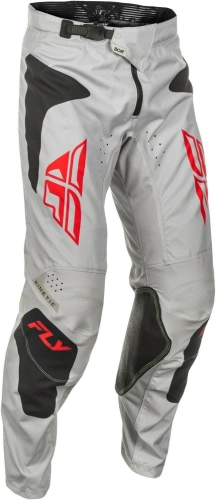 Kalhoty KNETIC SYM, FLY RACING - USA 2025 (šedá/červená/černá)