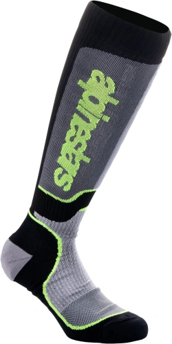 Ponožky MX PLUS, ALPINESTARS (černá/šedá/žlutá fluo) 2024