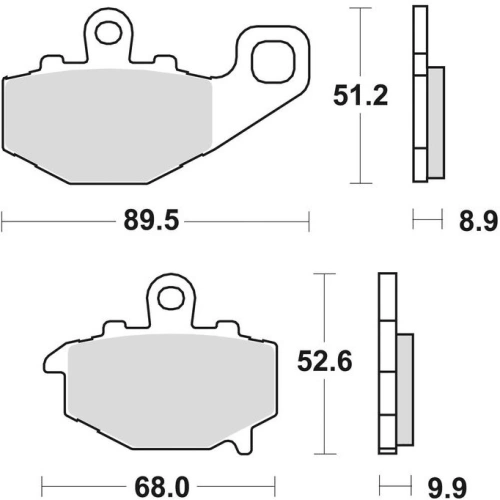 Brzdové doštičky, BRAKING (semi-metalická zmes SM1) 2 ks v balení M501-145