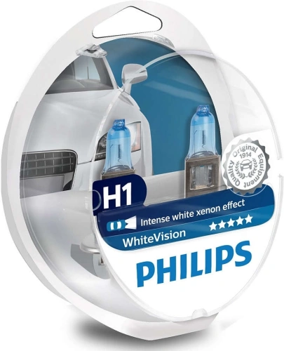 Žiarovka Philips WhiteVision H1 P14,5s 12V 55W 2ks + 2x W5W