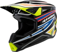 Přilba S-M3 WURX, ALPINESTARS, dětská (černá/žlutá fluo/modrá/červená) 2025