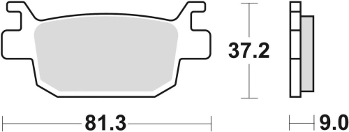 Brzdové doštičky, BRAKING (semi-metalická zmes SM1) 2 ks v balení M501-186