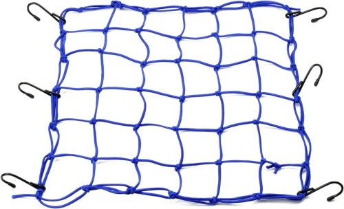Pružná batožinová sieť s kovovými háčikmi, Daytona (40 x 40 cm, modrá)