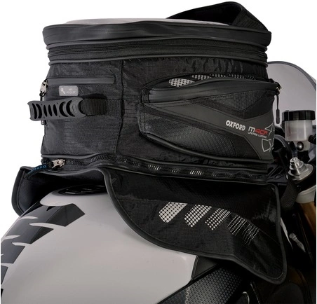 Tankbag na motocykel M40R, OXFORD (čierny, s magnetickou základňou, objem 40 l)