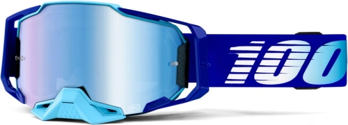 Okuliare ARMEGA Royal, 100% - USA (modré chrómované plexi s čapmi pre sľudy)