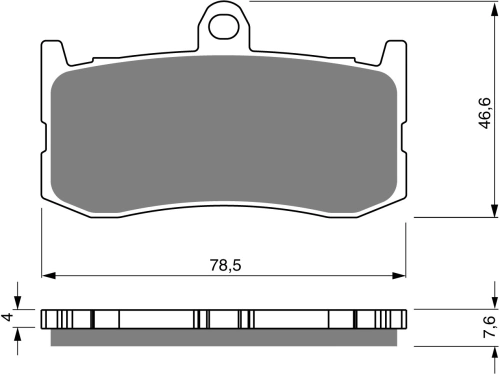 Brzdové doštičky 296 S33 STREET FRONT