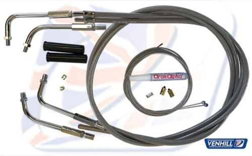 Throttle cable kit Venhill U01-4-405 braided threaded VU01-4-405
