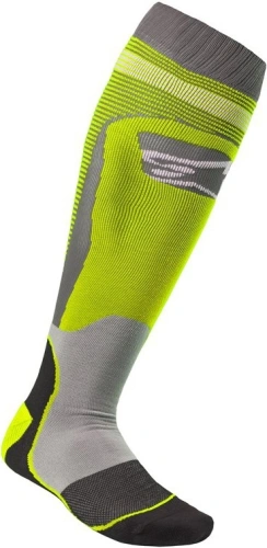 Ponožky MX PLUS-1 2021, ALPINESTARS (žltá fluo / sivá)