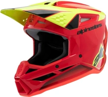 Přilba S-M3 FRAY, ALPINESTARS (červená/žlutá fluo/černá) 2026 Přilba S-M3 FRAY, ALPINESTARS (červená/žlutá fluo/černá) 2026