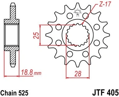 Reťazové koliesko JTF 405-19 19T