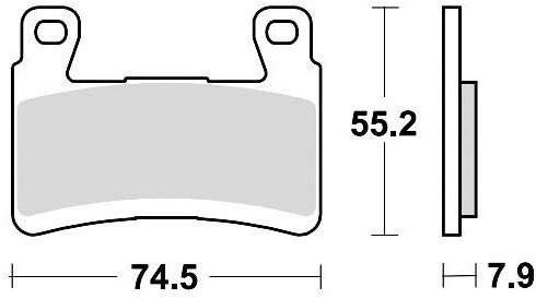 Brzdové doštičky, BRAKING (semi metalická zmes CM66) 2 ks v balení M501-308