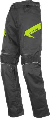 Nepremokavé a priedušné nohavice na motorku Ayrton Brock - čierne / fluorescenčná - XS (46)