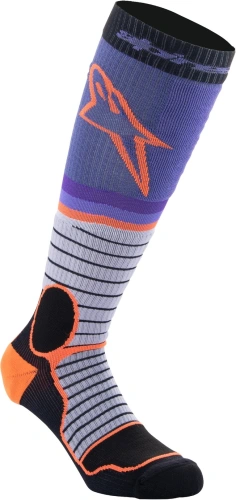 Ponožky MX PRO, ALPINESTARS (černá/šedá/fialová/oranžová) 2024