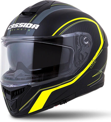 Prilba Integral GT 2.0 Reptyl, CASSIDA (čierna / žltá fluo / biela, veľ. S)