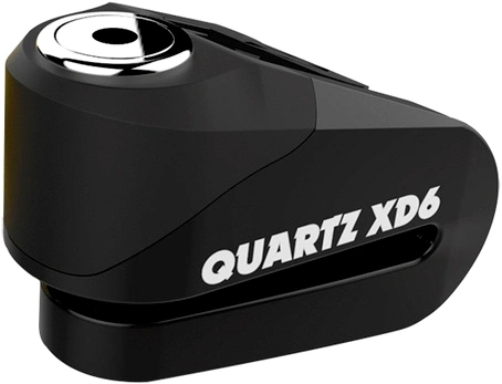 Zámok kotúčové brzdy na motorku OXFORD Quartz XD6 - čierny, priemer čapu 6mm