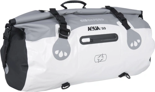 Vodotesný vak Aqua T-50 Roll Bag, OXFORD (sivý / biely, objem 50 l)