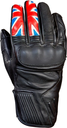 Kožené rukavice na motorku Germas Flag - čierna