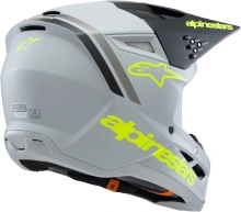 Přilba S-M3 RADIUM, ALPINESTARS, dětská (šedá mat/žlutá fluo/černá) 2025 (3)