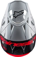 Přilba SUPERTECH S-M10 FLOOD, ALPINESTARS (stříbrná/černá/oranžová fluo, vel. L) (6)