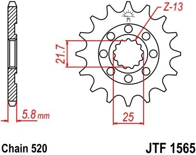 Reťazové koliesko JTF 1565-12 12 zubov, 520