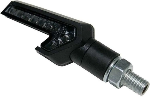 LED smerovky na motorku Strada s krátkou nôžkou - čierna, homologované "E" (2ks)